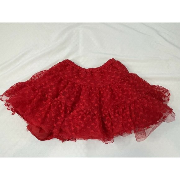 Girls Red Ruffles Skirt 2T Full Circle Great Christmas Party Skirt Old Navy - Picture 3 of 6
